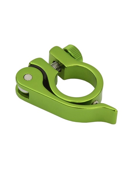 Alloy Seatpost Clamp Outer Diameter 25.4mm W/QR Green.